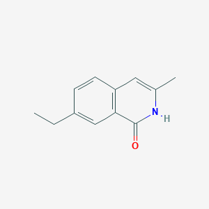 molecular formula C12H13NO B13196877 7-Ethyl-3-methyl-1,2-dihydroisoquinolin-1-one 