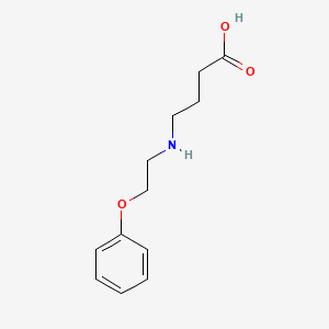 molecular formula C12H17NO3 B13196880 4-[(2-Phenoxyethyl)amino]butanoic acid 