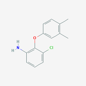 molecular formula C14H14ClNO B1319689 3-Chloro-2-(3,4-dimethylphenoxy)aniline CAS No. 937604-63-2