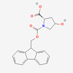 molecular formula C20H19NO5 B13196902 (2S)-1-[(9H-fluoren-9-ylmethoxy)carbonyl]-4-hydroxypyrrolidine-2-carboxylic acid 