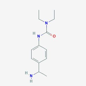 molecular formula C13H21N3O B13196928 1-[4-(1-Aminoethyl)phenyl]-3,3-diethylurea 