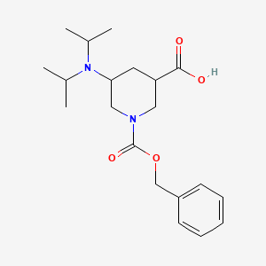 molecular formula C20H30N2O4 B13196930 1-[(Benzyloxy)carbonyl]-5-[bis(propan-2-yl)amino]piperidine-3-carboxylic acid 