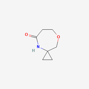 molecular formula C7H11NO2 B13196931 8-Oxa-4-azaspiro[2.6]nonan-5-one 