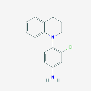 molecular formula C15H15ClN2 B1319694 3-Chloro-4-[3,4-dihydro-1(2H)-quinolinyl]aniline CAS No. 937608-40-7