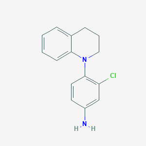 molecular formula C15H15ClN2 B1319694 3-氯-4-[3,4-二氢-1(2H)-喹啉基]苯胺 CAS No. 937608-40-7