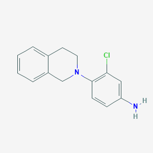 molecular formula C15H15ClN2 B1319695 3-Chloro-4-[3,4-dihydro-2(1H)-isoquinolinyl]-aniline CAS No. 893750-76-0