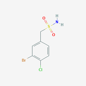 molecular formula C7H7BrClNO2S B13196965 (3-Bromo-4-chlorophenyl)methanesulfonamide 