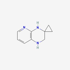 molecular formula C9H11N3 B13196966 2',4'-Dihydro-1'H-spiro[cyclopropane-1,3'-pyrido[2,3-b]pyrazine] 