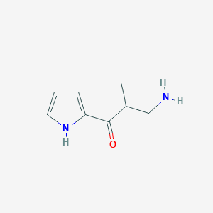 molecular formula C8H12N2O B13196980 3-Amino-2-methyl-1-(1H-pyrrol-2-yl)propan-1-one 