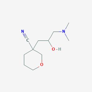 3-[3-(Dimethylamino)-2-hydroxypropyl]oxane-3-carbonitrile