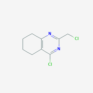 molecular formula C9H10Cl2N2 B13197022 4-Chloro-2-(chloromethyl)-5,6,7,8-tetrahydroquinazoline 