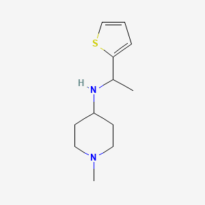 molecular formula C12H20N2S B13197050 1-Methyl-N-[1-(thiophen-2-yl)ethyl]piperidin-4-amine 