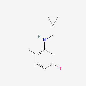 molecular formula C11H14FN B13197073 N-(cyclopropylmethyl)-5-fluoro-2-methylaniline 