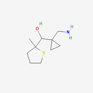 molecular formula C10H19NOS B13197082 [1-(Aminomethyl)cyclopropyl](2-methylthiolan-2-yl)methanol 