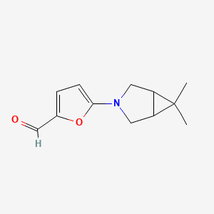 5-{6,6-Dimethyl-3-azabicyclo[3.1.0]hexan-3-yl}furan-2-carbaldehyde