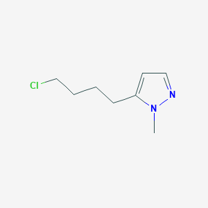 molecular formula C8H13ClN2 B13197098 5-(4-Chlorobutyl)-1-methyl-1H-pyrazole 