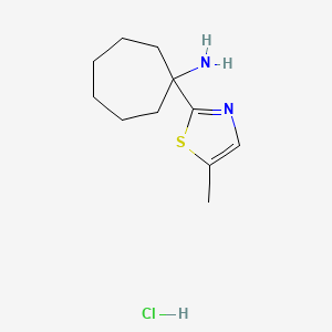 1-(5-Methyl-1,3-thiazol-2-yl)cycloheptan-1-amine hydrochloride