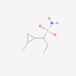 molecular formula C7H15NO2S B13197156 1-(2-Methylcyclopropyl)propane-1-sulfonamide 