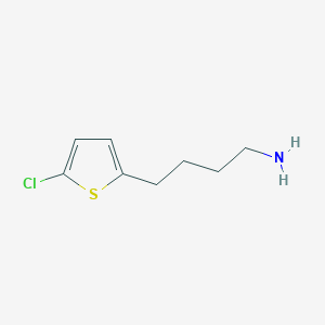 molecular formula C8H12ClNS B13197161 4-(5-Chlorothiophen-2-yl)butan-1-amine 