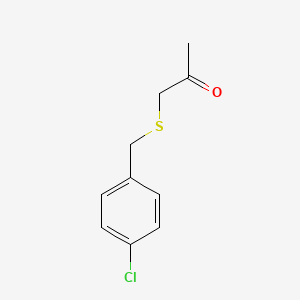 molecular formula C10H11ClOS B13197216 1-(4-Chlorobenzylthio)acetone CAS No. 40939-03-5