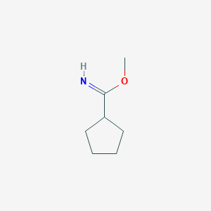 molecular formula C7H13NO B13197224 Methyl cyclopentanecarboximidate 