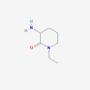 molecular formula C7H14N2O B13197248 3-Amino-1-ethylpiperidin-2-one 