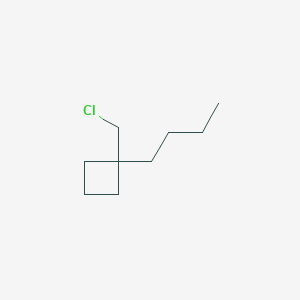 molecular formula C9H17Cl B13197253 1-Butyl-1-(chloromethyl)cyclobutane 