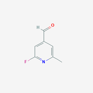 molecular formula C7H6FNO B13197267 2-Fluoro-6-methylisonicotinaldehyde 