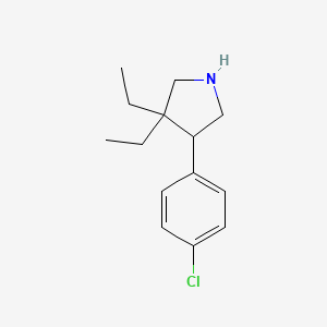 4-(4-Chlorophenyl)-3,3-diethylpyrrolidine