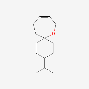 molecular formula C14H24O B13197282 3-(Propan-2-yl)-7-oxaspiro[5.6]dodec-9-ene 