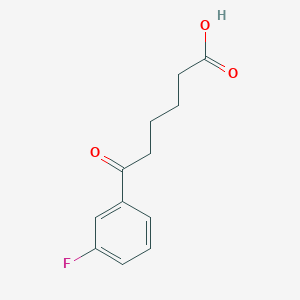 molecular formula C12H13FO3 B1319729 6-(3-氟苯基)-6-氧代己酸 CAS No. 898765-65-6