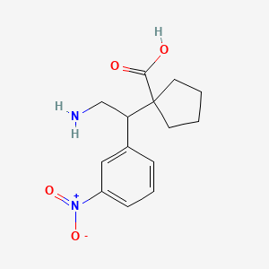 1-[2-Amino-1-(3-nitrophenyl)ethyl]cyclopentane-1-carboxylic acid