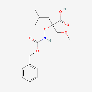 2-({[(Benzyloxy)carbonyl]amino}oxy)-2-(methoxymethyl)-4-methylpentanoic acid