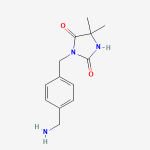 3-{[4-(Aminomethyl)phenyl]methyl}-5,5-dimethylimidazolidine-2,4-dione