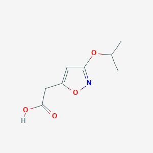 molecular formula C8H11NO4 B13197393 2-[3-(Propan-2-yloxy)-1,2-oxazol-5-yl]acetic acid 