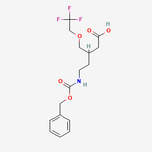 5-{[(Benzyloxy)carbonyl]amino}-3-[(2,2,2-trifluoroethoxy)methyl]pentanoic acid