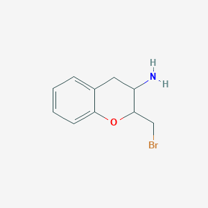 molecular formula C10H12BrNO B13197477 2-(Bromomethyl)-3,4-dihydro-2H-1-benzopyran-3-amine 