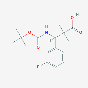 3-{[(Tert-butoxy)carbonyl]amino}-3-(3-fluorophenyl)-2,2-dimethylpropanoic acid