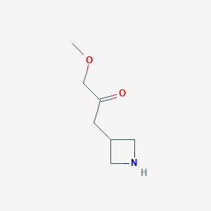 molecular formula C7H13NO2 B13197528 1-(Azetidin-3-yl)-3-methoxypropan-2-one 