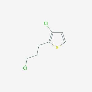 molecular formula C7H8Cl2S B13197532 3-Chloro-2-(3-chloropropyl)thiophene 