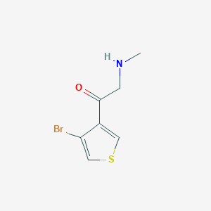 molecular formula C7H8BrNOS B13197613 1-(4-Bromothiophen-3-yl)-2-(methylamino)ethan-1-one 