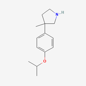 3-Methyl-3-[4-(propan-2-yloxy)phenyl]pyrrolidine