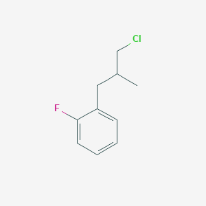 molecular formula C10H12ClF B13197671 1-(3-Chloro-2-methylpropyl)-2-fluoro-benzene 