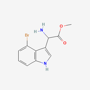 molecular formula C11H11BrN2O2 B13197676 Methyl 2-amino-2-(4-bromo-1H-indol-3-yl)acetate 