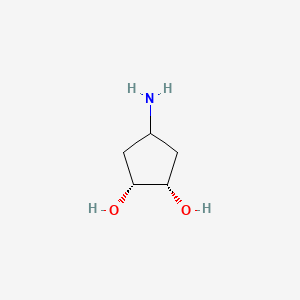 molecular formula C5H11NO2 B13197711 (1R,2S,4R)-4-Aminocyclopentane-1,2-diol 