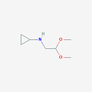 molecular formula C7H15NO2 B13197713 N-(2,2-dimethoxyethyl)cyclopropanamine 