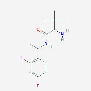 (2S)-2-amino-N-[1-(2,4-difluorophenyl)ethyl]-3,3-dimethylbutanamide