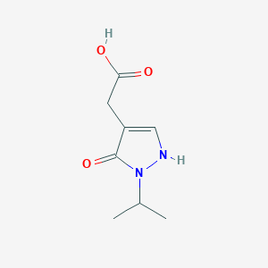 2-[3-Oxo-2-(propan-2-yl)-2,3-dihydro-1H-pyrazol-4-yl]acetic acid