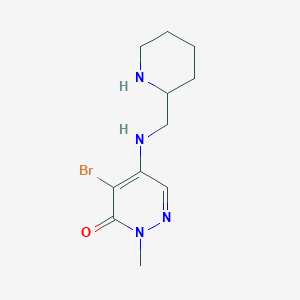 4-Bromo-2-methyl-5-{[(piperidin-2-yl)methyl]amino}-2,3-dihydropyridazin-3-one