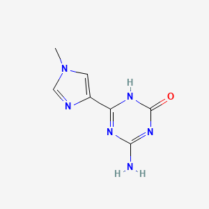 4-Amino-6-(1-methyl-1H-imidazol-4-yl)-2,5-dihydro-1,3,5-triazin-2-one